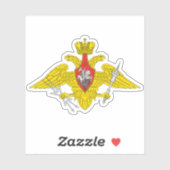 Mittelemblem der russischen Weltraumtruppen Aufkleber (Blatt)