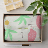 Mittelepochiger Palm Springs Flamingo mit Bäumen Seidenpapier (Geschenk)