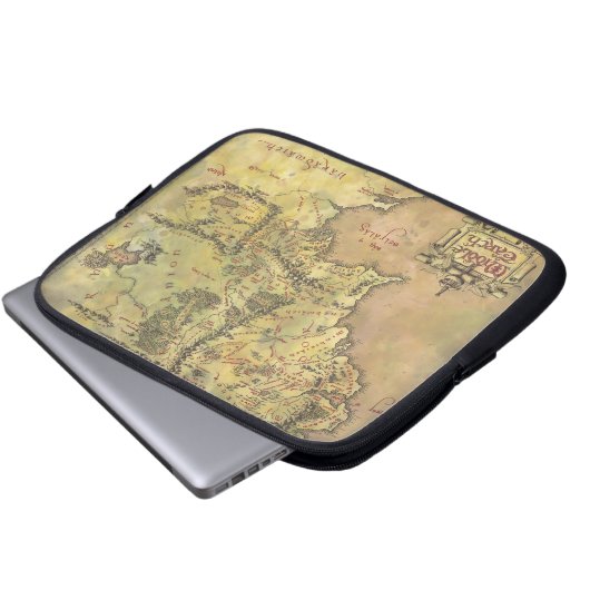 Mittelerde-Karte Laptopschutzhülle (Vorne Knopf)