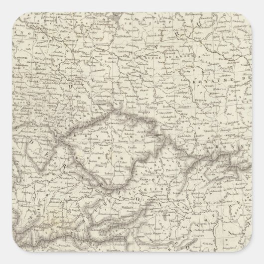 Mitteleuropa Quadratischer Aufkleber (Vorderseite)