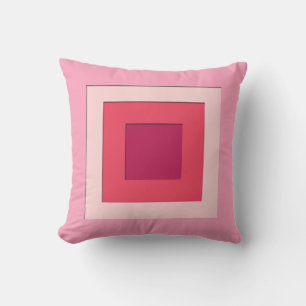 Mitteleuropäische geschichtete Quadrate - rosa und Kissen Für Draußen