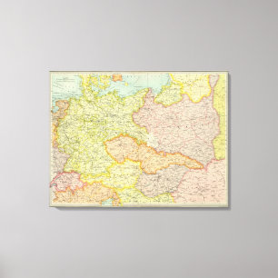 Mitteleuropäische Staaten politisch Leinwanddruck