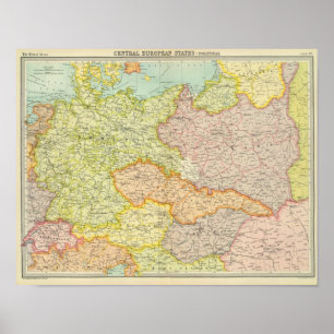 Mitteleuropäische Staaten Poster