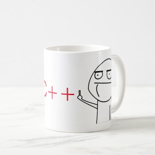 Mittelfinger C++ Der Kaffee-Tasse der Kaffeetasse (VorderseiteRechts)
