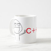 Mittelfinger C++ Der Kaffee-Tasse der Kaffeetasse (Vorderseite Links)