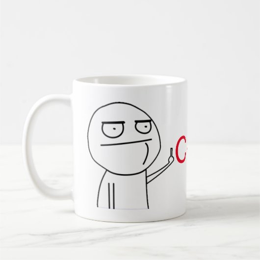 Mittelfinger C++ Der Kaffee-Tasse der Kaffeetasse (Links)
