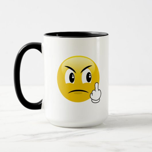 Mittelfinger Emoji Tasse (Links)