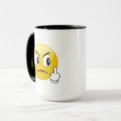 Mittelfinger Emoji Tasse (Vorderseite Links)