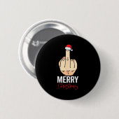 Mittelfinger Frohe Weihnachten Button (Vorne & Hinten)
