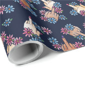 Mittelfinger Geschenkpapier (Rolleneckpunkt)