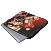 Mittelfinger-Kunst mit roter Schleife Laptopschutzhülle (Vorne Knopf)