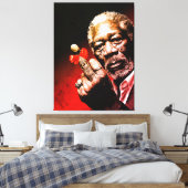 Mittelfinger-Kunst mit roter Schleife Leinwanddruck (Insitu (Schlafzimmer))