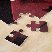 Mittelfinger-Kunst mit roter Schleife Puzzle (Seite)