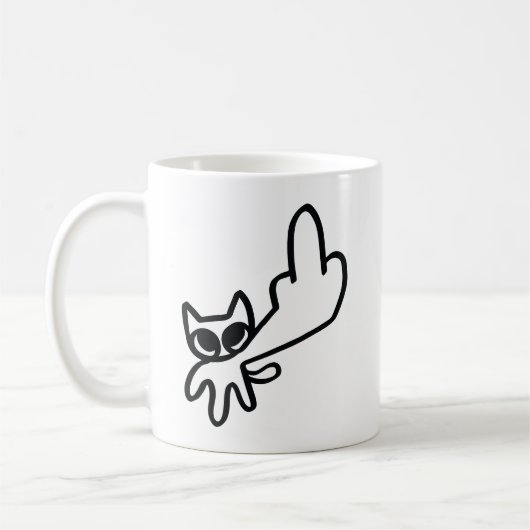 Mittelfinger Meme Kaffeetasse (Links)
