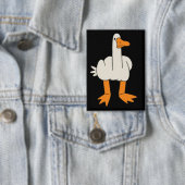 Mittelfinger Möwe Humor Lustige Geste Finger Weg Button (Insitu)