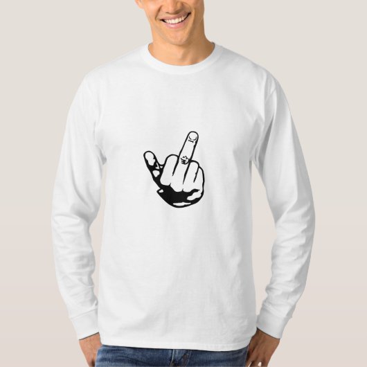 Mittelfinger transparent T-Shirt (Vorderseite)