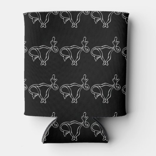 Mittelfinger Uterus feministisch für die Wahl Dosenkühler (Vorderseite)