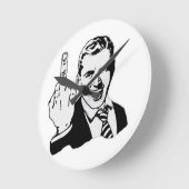 Mittelfingeruhrentwurf Runde Wanduhr (Winkel)