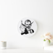 Mittelfingeruhrentwurf Runde Wanduhr (Zuhause)