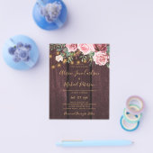 Mittelfristig Blütengold-Bordeaux-Hochzeit Flyer (Einzeln)