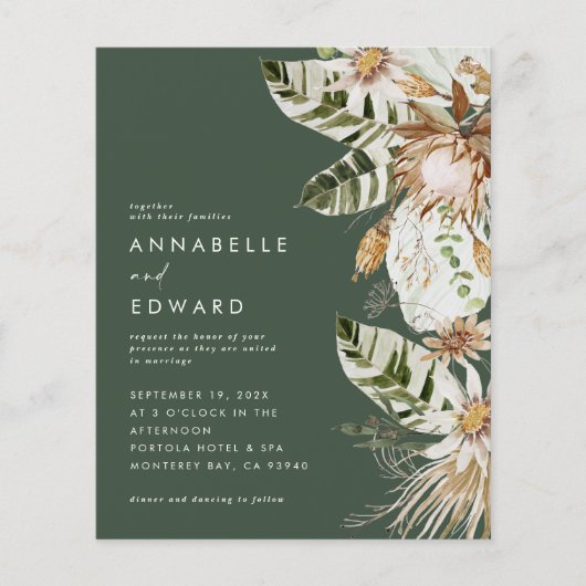 Mittelfristig grün bohemian botanisch modern elega (Vorderseite)