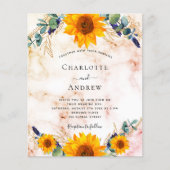 Mittelfristige Hochzeit rustikale Sonnenblumen Euk (Vorderseite)