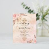 Mittelfristige Pampas-Blush-Cross-Einladung (Stehend Vorderseite)