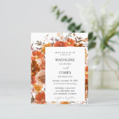 Mittelfristige Rot- und Orange-Fall-Blumenhochzeit (Stehend Vorderseite)