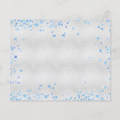 Mittelfristige Silberblauherzen Save the Date (Rückseite)