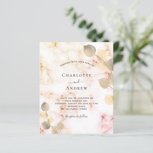 Mittelfristiges Eukalyptus-goldenes Marmorblättern (Stehend Vorderseite)