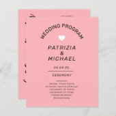 Mittelfristiges Hochzeitsprogramm in Rosa (Vorne/Hinten)