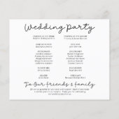 Mittelfristiges Programm für moderne Hochzeitstage (Rückseite)