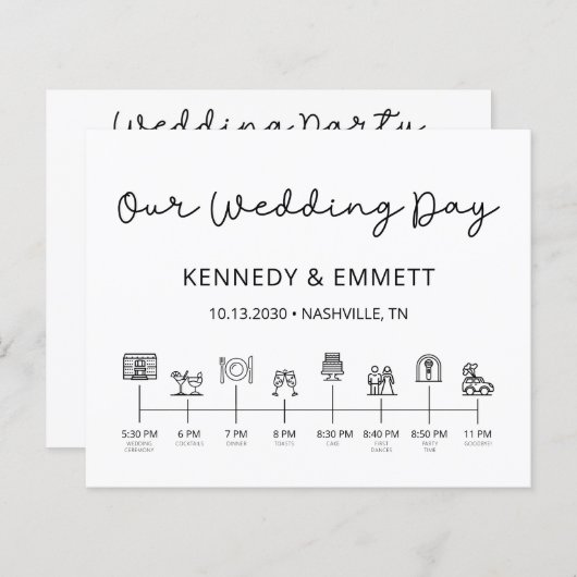 Mittelfristiges Programm für moderne Hochzeitstage (Vorne/Hinten)