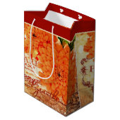 Mittelgeschenktasche fallen mittlere geschenktüte (Rückseite Schrägansicht)