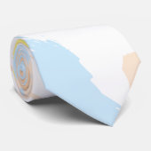 Mittelgradige Pastel Varicfarbene Abstrakte Gewebe Krawatte (Gerollt)