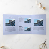 Mittelgradiger monochromer Flat Flying Bird Dreifach Gefaltete Karte (Innenseite)