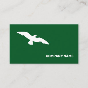 Mittelgradiger monochromer Flat Flying Bird Visitenkarte