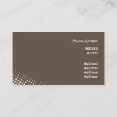 mittelgradiger weißer Halbtoneffekt Visitenkarte (Rückseite)