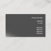 mittelgradiger weißer Halbtoneffekt Visitenkarte (Rückseite)