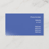 mittelgradiger weißer Halbtoneffekt Visitenkarte (Rückseite)