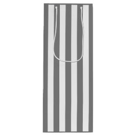 Mittelgrauer und weißer Streifen Geschenktüte Für Weinflaschen