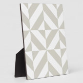 Mittelgraues geometrisches Deko Cube-Muster Fotoplatte (Seite)