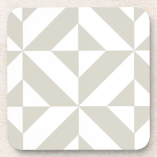 Mittelgraues geometrisches Deko Cube-Muster Getränkeuntersetzer