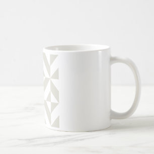 Mittelgraues geometrisches Deko Cube-Muster Kaffeetasse