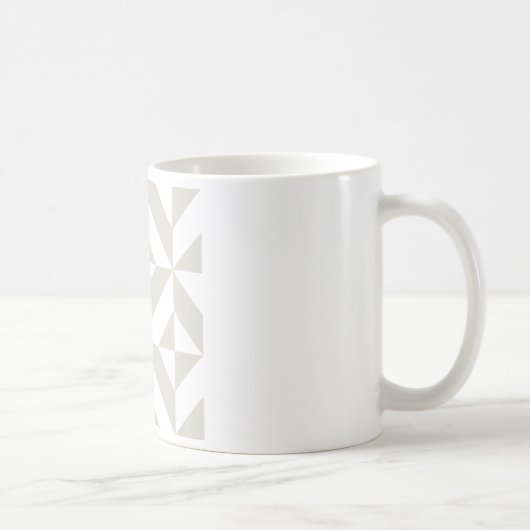 Mittelgraues geometrisches Deko Cube-Muster Kaffeetasse (Rechts)
