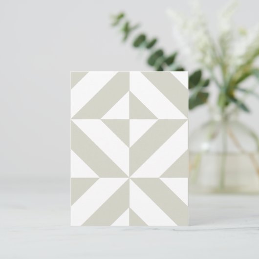 Mittelgraues geometrisches Deko Cube-Muster Postkarte (Stehend Vorderseite)