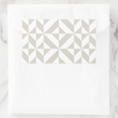 Mittelgraues geometrisches Deko Cube-Muster Rechteckiger Aufkleber (Tasche)