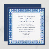 Mittelgriechisch wichtige Hochzeit Italiens Einladung (Vorne/Hinten)