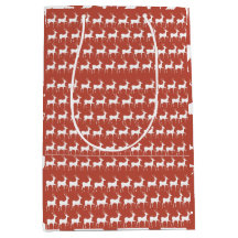 Mittelgroße Liebestasche Medium Red Reindeer Patte