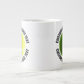Mittelgroße Personalisierte Text Riesiger Tennisbe Jumbo-Tasse (Vorderseite)